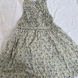 Free People Floral Dress in Blue and Cream size small